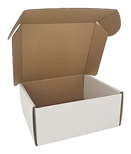 CH-BOX 150 Pack 7x6x3'' Small Shipping Boxes, White (CM763-150)