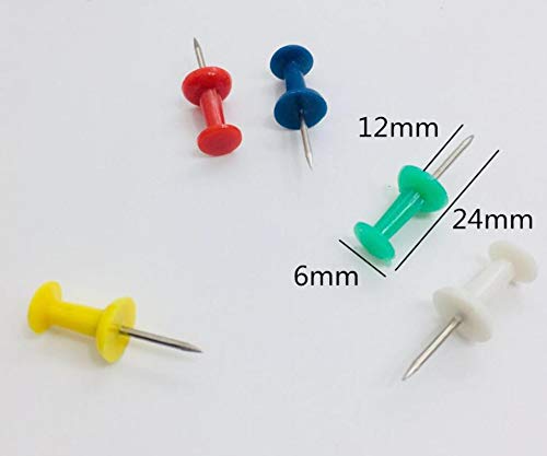YJIUYUANQ (Black) Push Pins Tacks Thumb Tacks 2000-Count Standard Pins