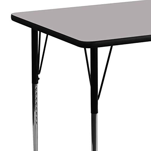 EMMA + OLIVER Gray Kids 48x24 Adjustable Height Activity Table