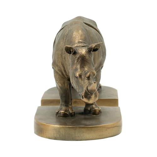 Neojoyoenix 10.8" x 4.7" x 5.9" S 2 Rhino Bronze Bookends