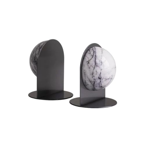 Book Organizer Marbled Bookends Desk Top Decorations for Home Library Office