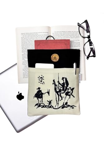 Book Sleeve Case for Don Quixote, White, Medium Size, Padded Cover for Books and E-Readers - Karışık, M