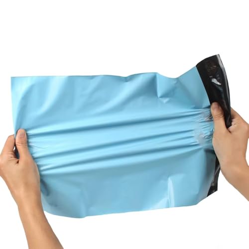 YINUK 50pcs Blue Degradable Mailer Bag Package Envelope Self Adhesive Poly Courier Packaging Bag Parcel Storage Organizer(50x60cm)