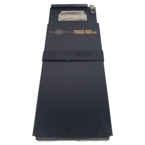 Posse Box - Deep-Bottom Cite Book Caddy CHP-51-BV · Black Vinyl Aluminum · 12-1/8" x 4-1/2" x 3/4" · Storage Organizer
