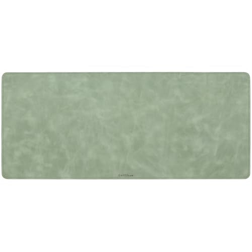 DAREhue Full Grain Leather Desk Pad, Mint Green, XL (35.4 x 15.7 inch)