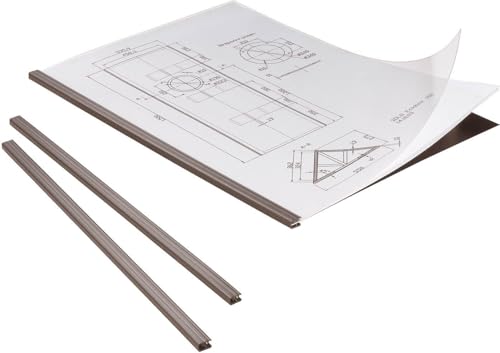 Durable 294201 Clamping Rail Set Duragrip, for 1-15 Sheets DIN A4, Black