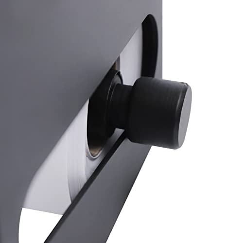 Wall Mounted Paper Roll Holder with Cutter, Carbon Steel Density Board Paper Dispenser with Storage Shelf, Drawing Board for Kids Room Office Cafe Restaurant Studio, Space Saving, Black