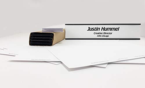 Nap Tags Nameplate Holder with Insert Kit, Wall or Door Mount - Black