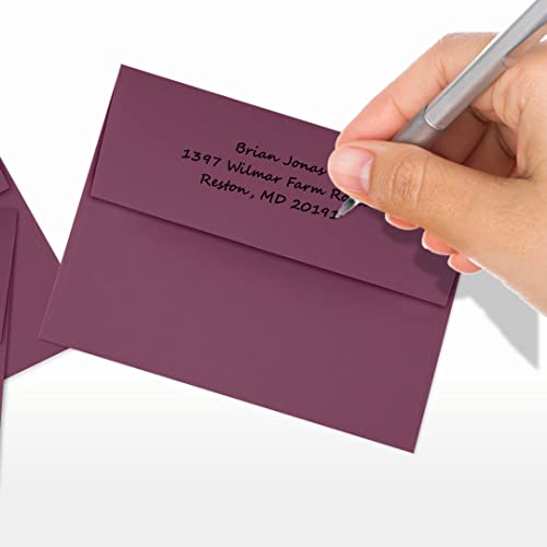 LUXPaper A2 Invitation Envelopes | Peel & Press | 4 3/8" x 5 3/4" | Vintage Plum | 80lb. Text | 1,000 Qty