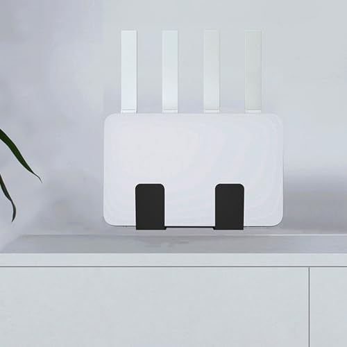 Kfwfuaee Metal Wall Mounted Storage Rack for Laptops and Tablets 2 Layer Metal Wall Shelf Holds Devices Up to 4 cm