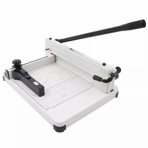 Paper Cutting Machine Heavy Duty Manual Paper Cutter Trimmer 12 inch Guillotine Paper Cutter 400 Sheets A4 B4 A5 B6 B7 Papers Cutting for Office Home School