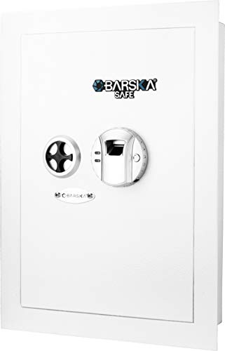 White Biometric Wall Safe