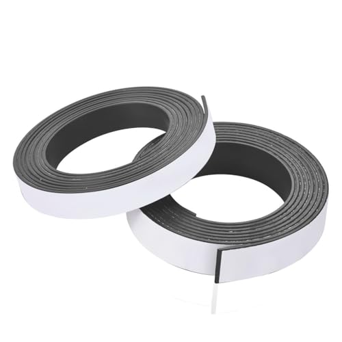 YTCEZ 1-5Meter Self Adhesive Magnetic Tape Rubber Magnet Tape Strong Flexible Magnet Stripe for Refrigerator Photo Posters(50X1.5mm,5Meter)