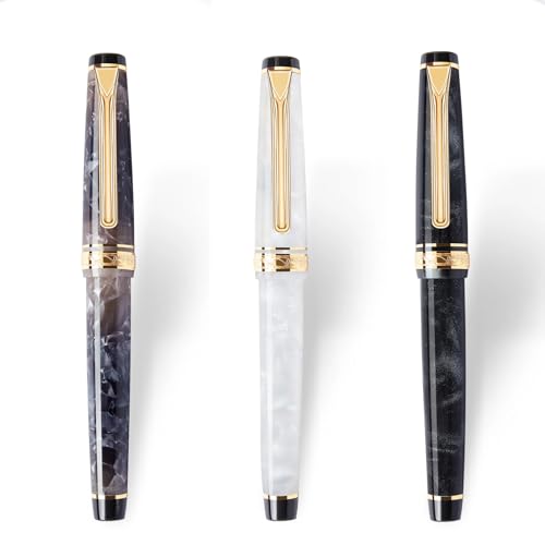 PRIFO Fountain Pen resin writing ink pens for Student Calligraphy Office School supplies Stationery Gift pens with EF F Nib(01,F)