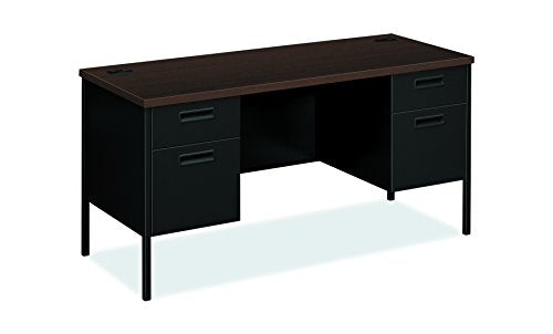 HON P3231MOP Metro Series Knee Space Credenza, 60" by 24" by 29-1/2", Mocha/Black