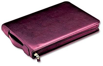ABC Leather-Like Urethane Business Check Binder Portfolio, 7 Ring, 15 1/4" X 11 1/2", Burgundy
