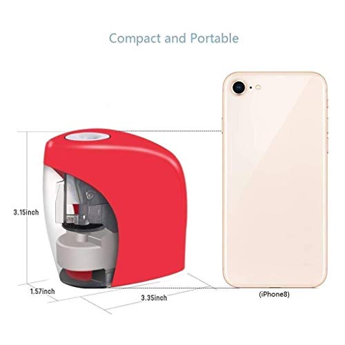 Electric Pencil Sharpener, Portable Automatic Feature for Home/School/Classroom/Office for Kids Helical Steel Blade