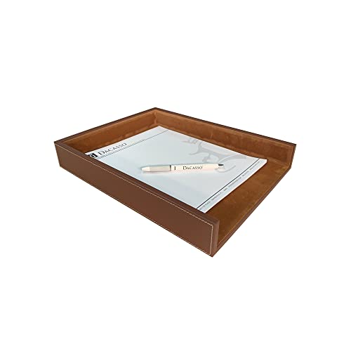 Dacasso Rustic Brown Leather Letter Tray