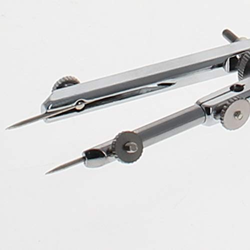 Utoolmart Professional Geometry Compass Set,Math Compass, Drawing Compass, Metal Precision Compass for Drafting, School, Woodworking 1 Pcs