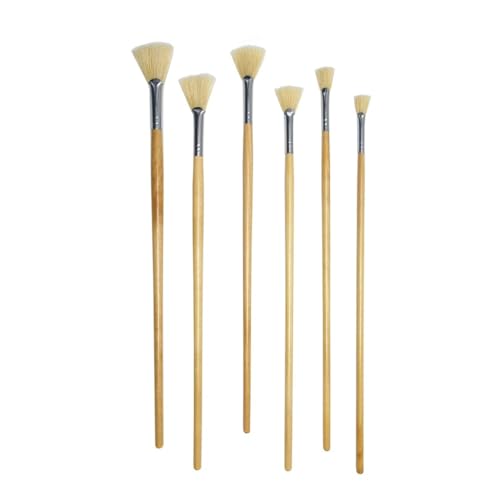 USZWBY Oil Painting Brushes Fan Shape Gouache Paint Practice Brush Supplies Painting Art (White Dinosaur Doodle4)