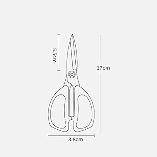 DSWMY Craft Scissors, Craft Scissors 2-Pack Stainless Steel Household for Cutting Chicken Bone Food Suitable for Office and Kitchen Use