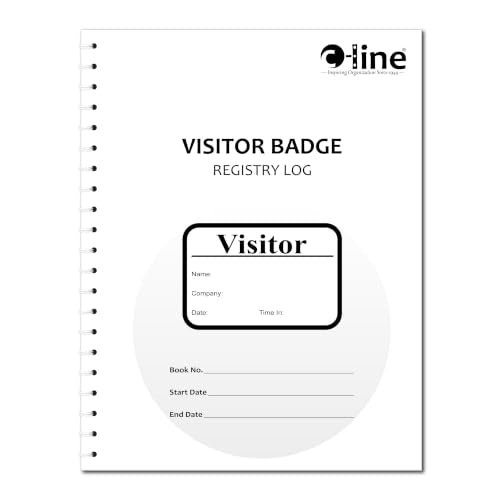 C-Line Visitor Badges with Registry Log, 150 Badges (97030)