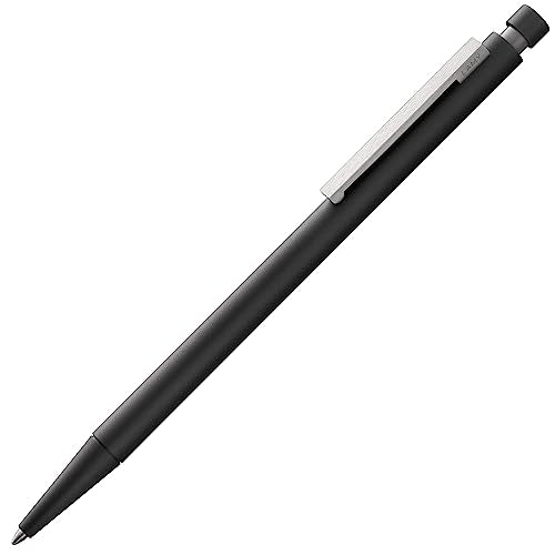 Lamy cp1 black ballpoint pen - minimalist ballpoint pen in elegant metal body - with cushioned stainless steel clip - incl. giant refill M 16 in line width M in black