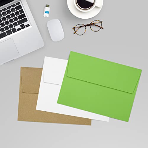 LUXPaper A7 Invitation Envelopes | Peel & Press | 5 1/4" x 7 1/4" | Limelight Green | 80lb. Text | 500 Qty