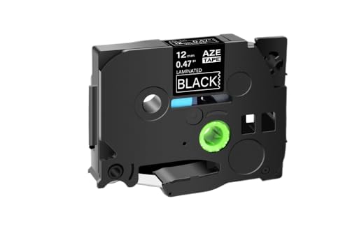 12mm Black On White Label Tape Compatible with Tz231 Tz 231 High-Tack Acrylic Adhesive Tape for Label Printer Models 131 241 H110(White on Black)