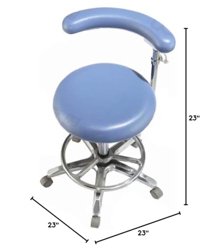 BONEW-Oral Office Stools Assistant's Stools Adjustable Mobile Chair PU Leather Black