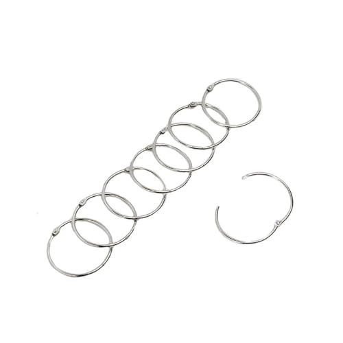 Notebook Rings 70pcs Loose-Leaf Book Binder Rings Keychain Album Craft Photo Circle Clips for Book Binding(15mm)