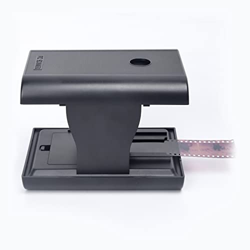 Slide Negative Scanner, 35/135mm Film Scanner with Companion APP and Built-In LED Back Light, Support JPEG and Convert Color or Black White, Compatible with IOS/Android, Foldable, for Gifting