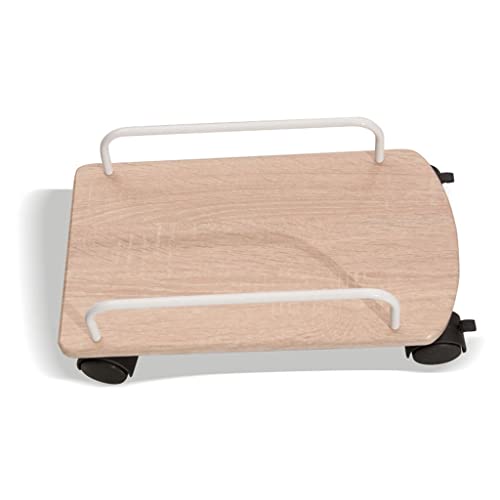 GRCQLWT Laptop Stand,Desktop Computer Support,Computer Tower Cart, CPU Rolling Stand, Computer Host Stand with Wheels Under Home Office Desk, Home Computer Tower Stand (A)