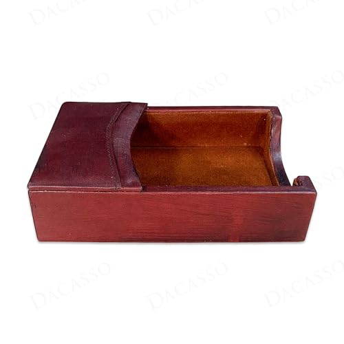 Dacasso Luxury Mocha Leather 4" x 6" Memo/Note Holder for Desktop - Executive Decor & Office Desk Organization Essential