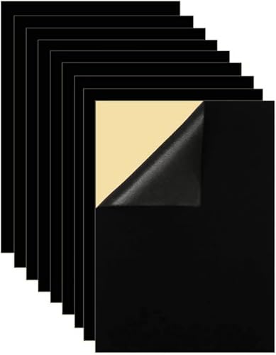 PIVWZLQX Self Adhesive Sheets Self Adhesive Felt, DIY Fabric for Art Crafts, Peel and Stick Felt for Drawer and Jewelry Box Felt Liner, (Black,50 Pieces)