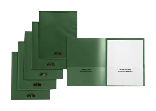 Folder TAKE Home Heavy Duty Green SCHOOL SMART Pack of 24