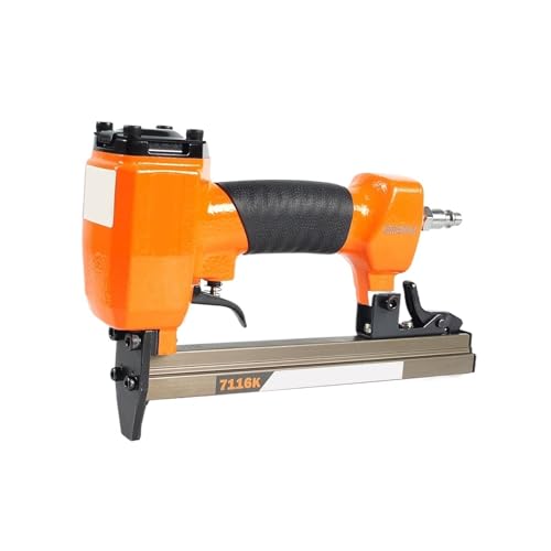 Oil-Free Pneumatic Staple Gun Heavy-Duty Stapler Furniture Construction Stapler 7116K 22Gauge Pneumatic Upholstery Stapler Gun