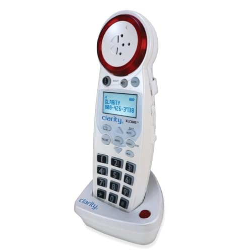 Clarity XLC8 Amplified Cordless Bluetooth Landline Phone for Seniors, Elderly, Hard of Hearing, Hearing Impaired | 50dB Home Phone w/Built-in Telephone Amplifier, Loud Ringer, Talking Caller ID