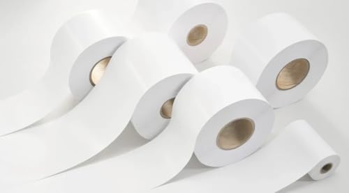 Sticky Thermal Roll, 40 mm x 270' Linerless Removable Label, Toast POS System, 12 Rolls