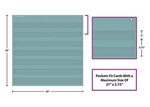 Teacher Created Resources Calming Blue 7 Pocket Chart (28" x 28") (TCR20101)