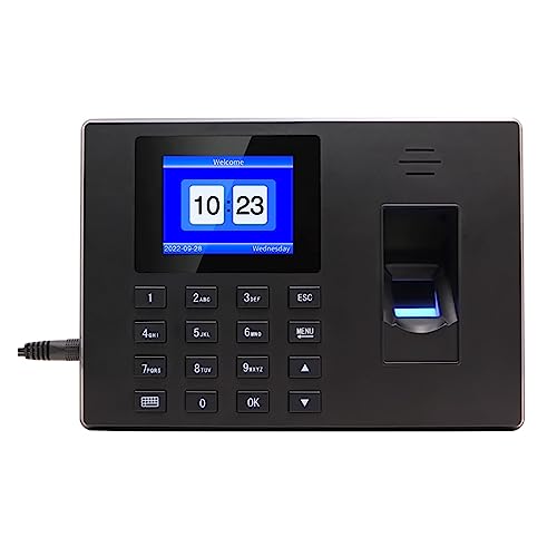 Time Clock Fingerprint Time Attendance Machine Password Punch Card Device Commute Sign in Automatic Report Generation U Disk Download