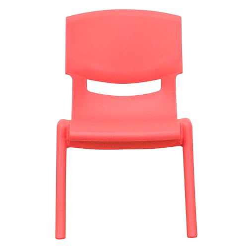 Flash Furniture Whitney 4 Pack Plastic Stackable School Chairs with 10.5" Seat Height, Assorted Colors