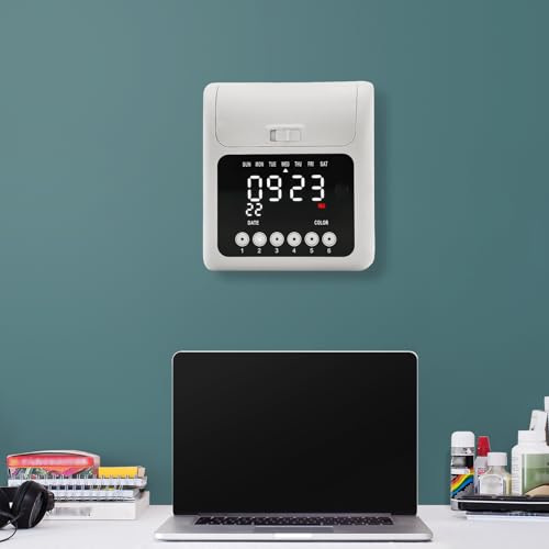 HEZHHA Time Clock Punch Machine with 50 Cards for Small Business & Office