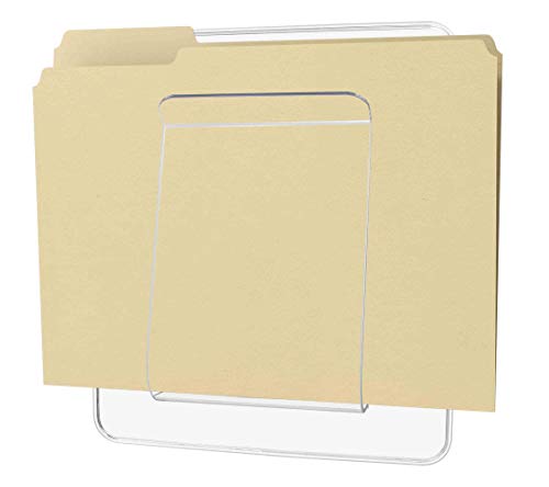 Wholesale CASE of 15 - Deflect-O Wall Mount File & Chart Holder-File/Chart Holder, 1 Compartment, 10"x2"x10-1/2", Clear