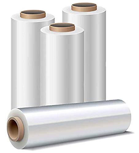 4 Rolls Heavy Duty 18" x 1500 ft 80 Gauge Premium Clear Pallet Wrap Stretch Wrap Shrink Film - Best Quality 40 Lb Per Case Industrial Grade