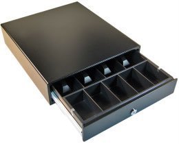 APG Vasario Standard Duty Cash Drawer - Painted - Dual Media Slots (P/N VB320-BL1313-B27)