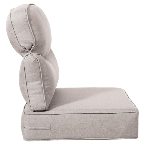 6 in Extra Thick Indoor Outdoor Patio Seat Cushions & Back Pillow Set of 2
