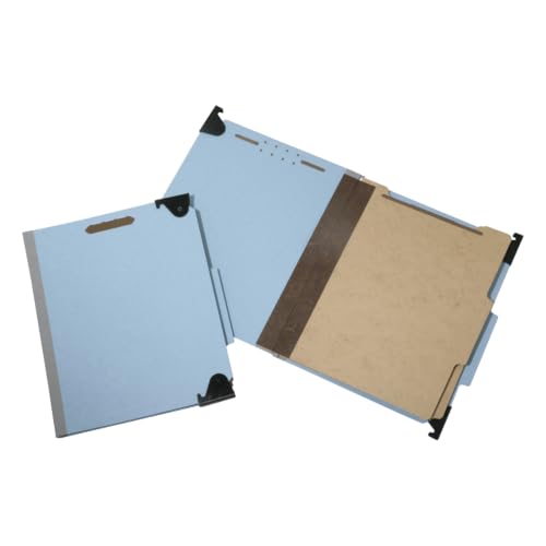 AbilityOne 7530-01-621-6198 Skilcraft Hanging Classification Letter File Folders, 2 Dividers, 6 Sections, Light Blue