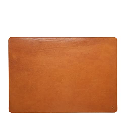 Castelijn & Beerens Gaucho Leather Desk Pad – Premium Genuine Leather Writing Mat – Elegant Desk Protector for Office & Home (Cognac)