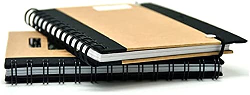 Desktop Calculator,Office calculators, Calculator Calculator Multifunction Coil Calculator Notebook with Pen Slot Solar Energy Notepad Kraft Paper Cover Office Supply (Colo(2pcs)